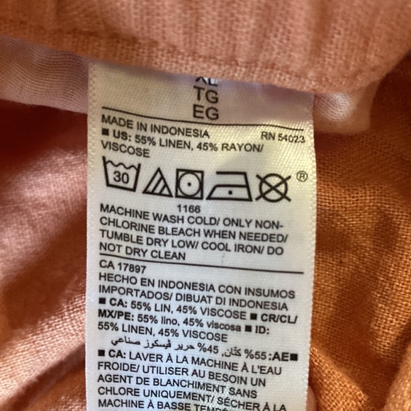 Old Navy Raspberry Dip-dye Linen Blend Shorts Size XL - Picture 5 of 6